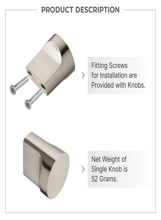 LAPO 2 Piece Knobs for Drawers & Cupboards - Zinc Knob for Kitchen, Wardrobe, and Home Furniture (Satin Matt Finish) - Image 4